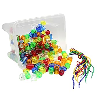 Amazon | Perfk 3～5歳のお子様向けの収納容器付きひも通し